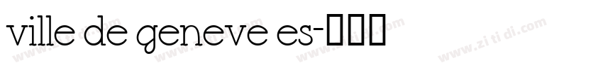 ville de geneve es字体转换